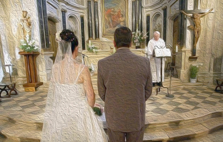 Quand les mariés oublient l'Eglise