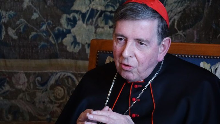 Le cardinal Kurt Koch, président du Conseil pontifical pour l'unité des chrétiens à l'Université de Fribourg (photo Maurice Page)