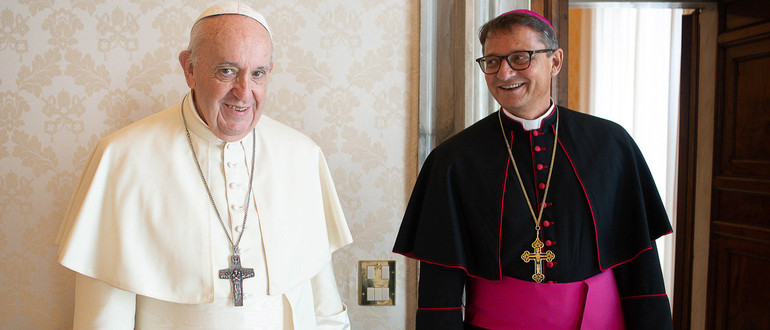 Le pape François a reçu Mgr Felix Gmür le 29 août 2020 | © Romano Siciliani