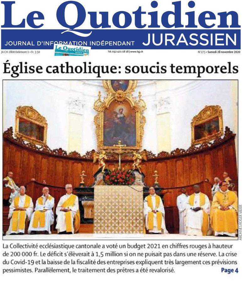 Le Quotidien Jurassien du samedi 28 novembre 2020