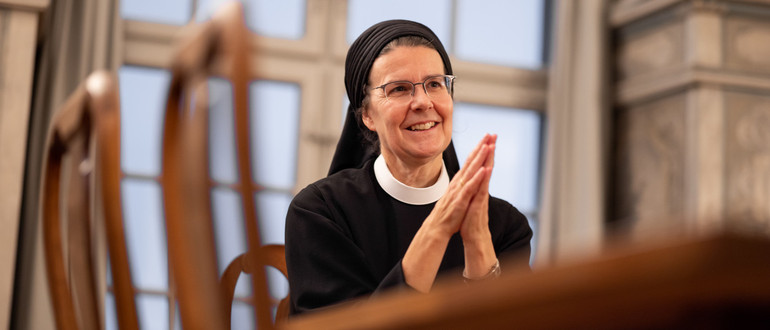 Irene Gassmann est prieure du couvent de Fahr (AG) depuis 2003. Photo: Christian Merz
