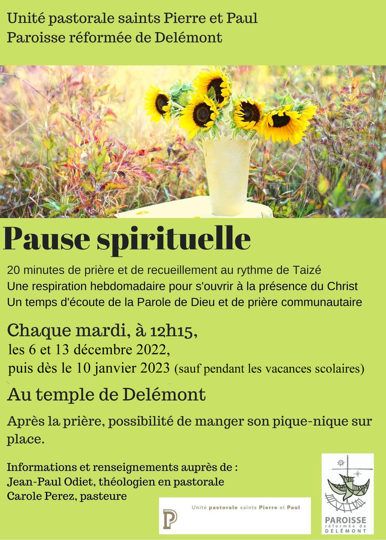 Pause spirituelle rentrée août 2022