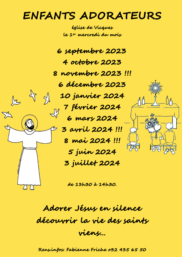 Programme Enfants adorateurs 2023-2024