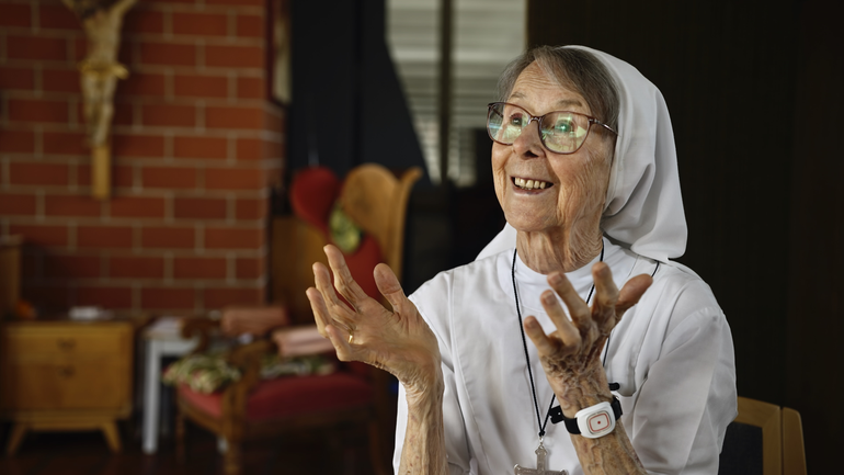 Soeur Rita, dernière Supérieure de la Congrégation des Soeurs Hospitalières de Porrentruy