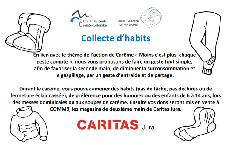 Collecte habits Pâques 2024