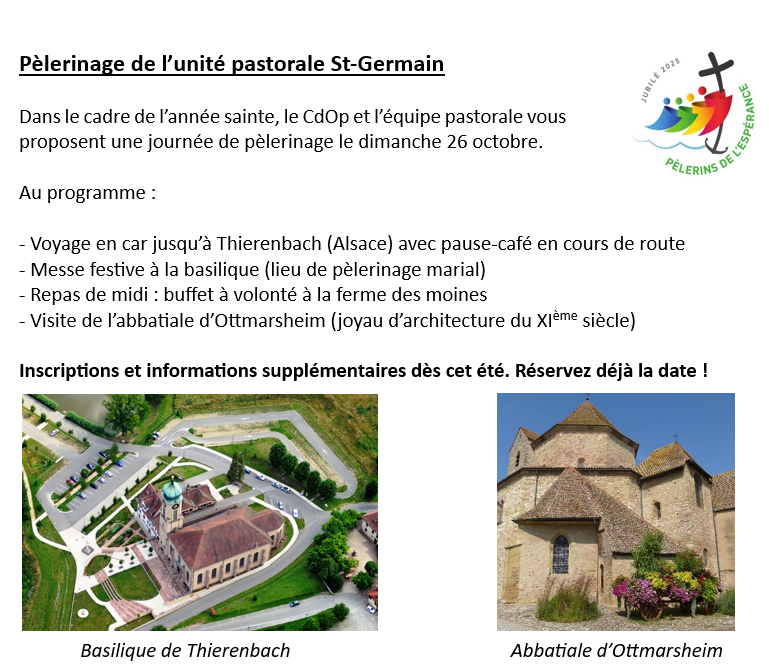 Pèlerinage de l'unité pastorale St-Germain