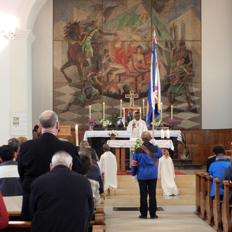 Avant leur assemblée, les hospitaliers ont participé à une messe à l'église Saint-Laurent à Bonfol.