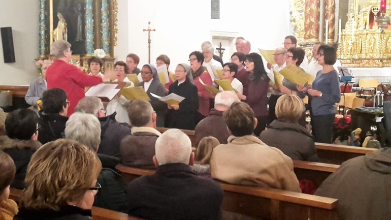 Concert de Noël de Ste-Cécile de Montignez-Damphreux-Lugnez et de la fanfare de Boncourt, Montignez, 18 décembre 2016 