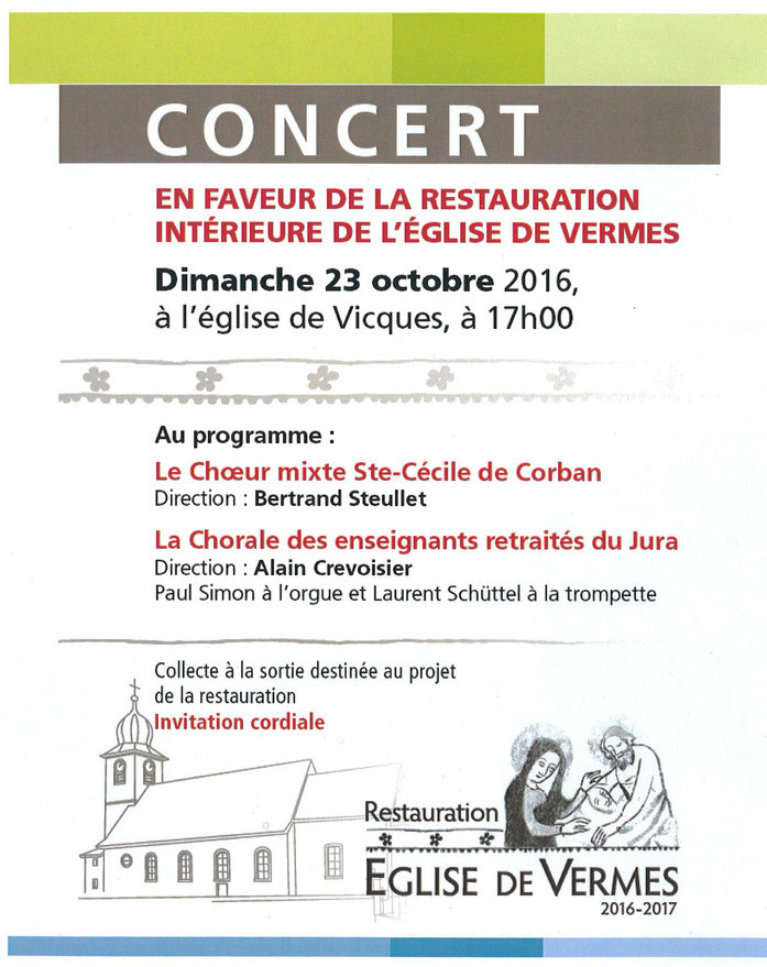Eglise de Vermes restauration
