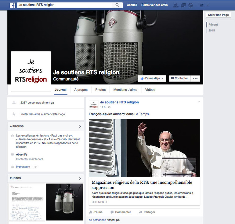 Facebook je soutiens