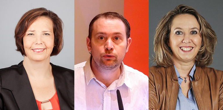 De Gauche à droite: Guylaine Antille, Jean-Luc Wermeille et Karin Brunner