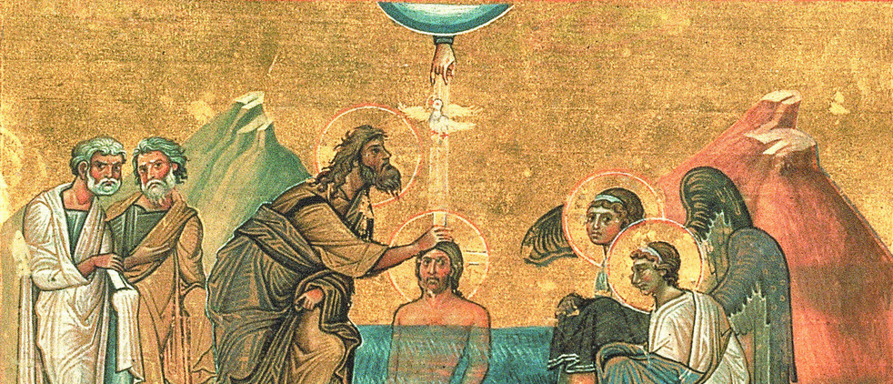Le baptême du Christ – Menologion de Basile (10e siècle)