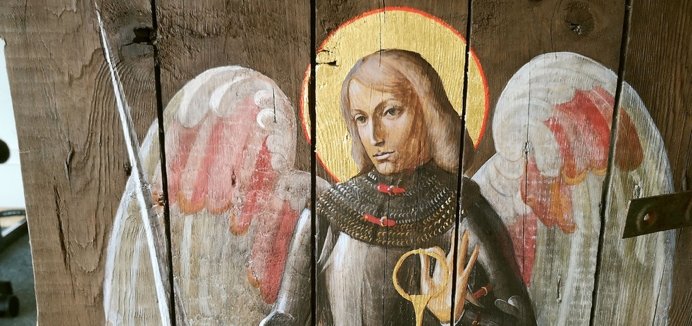 Saint Michel, protecteur de l'Ukraine, peint par Oleksandr Klymenko et Sonia Atlantova | © Wolfgang Holz