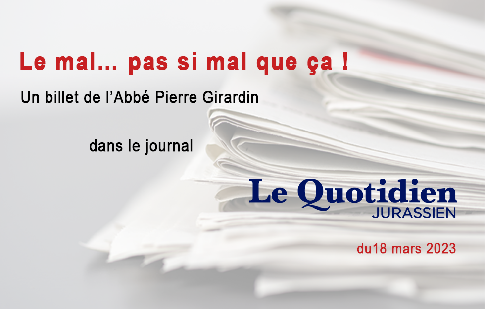 Le billet de l'Abbé Pierre Girardin, LQJ 18-03-2023
