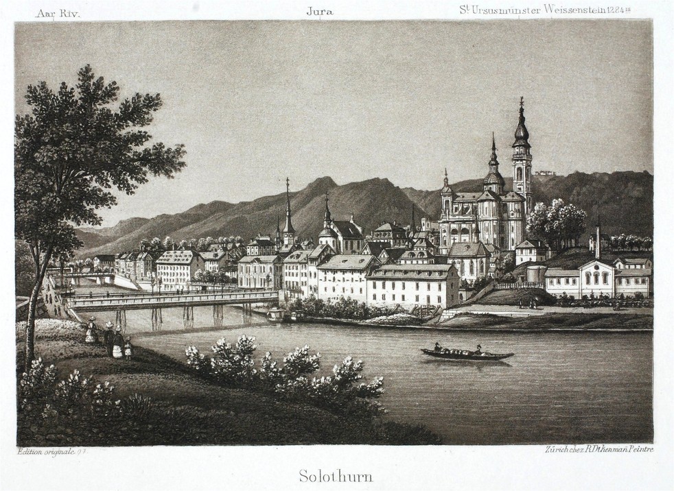 Soleure et sa cathédrale gravure du XIXe siècle | domaine public