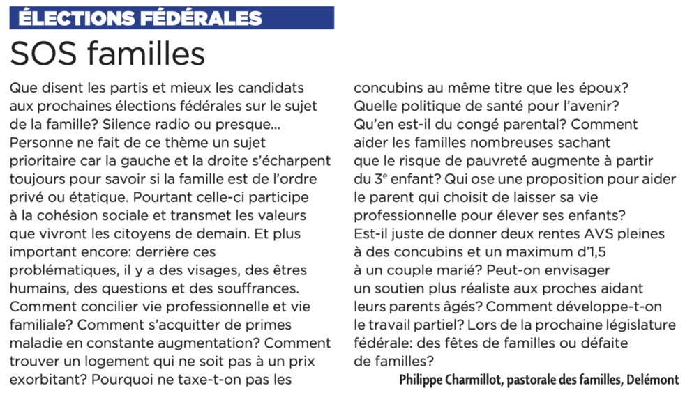 Le billet de Philippe Charmillot, LQJ 21.09.2023
