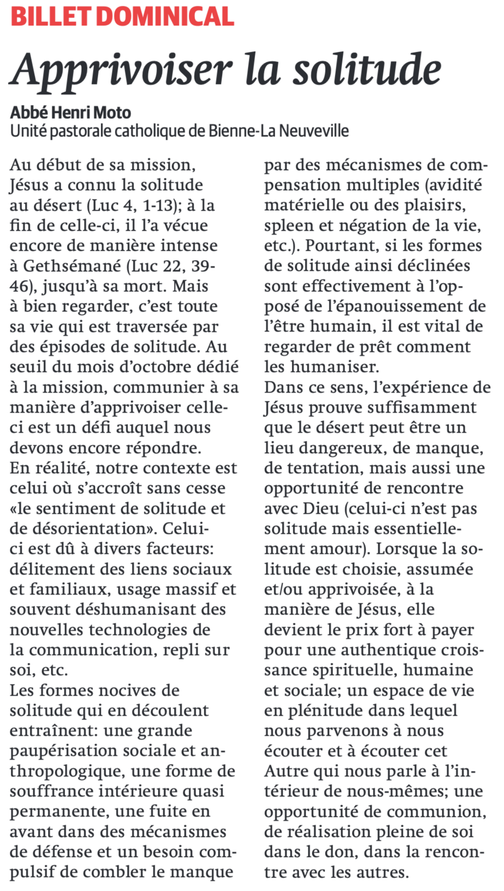 Le billet d'Henri Moto, JDJ 30.09.2023