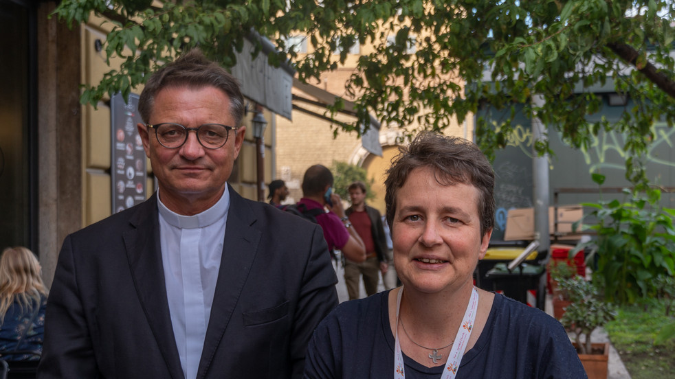 Felix Gmür - évêque et Claire Jonrad
