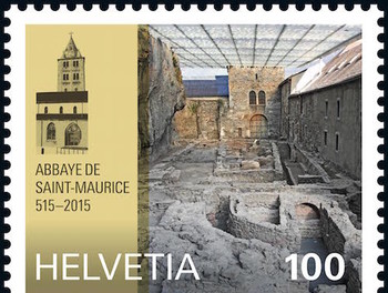 Timbre 1500 ans St-Maurice 