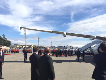 Le pape François à Tbilissi, capitale de la Géorgie