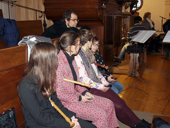 Le groupe de flûtistes mené par Florentin Manetsch