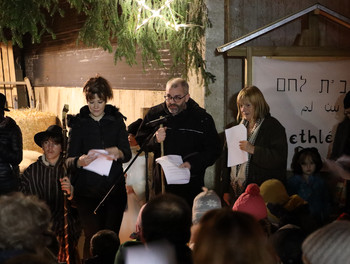 célébration œcuménique du 24 décembre adaptée aux familles à la ferme de la famille Gafner à Moutier