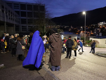 célébration œcuménique du 24 décembre adaptée aux familles à la ferme de la famille Gafner à Moutier