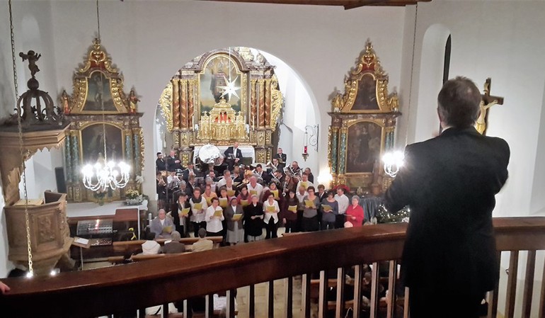 Concert de Noël de Ste-Cécile de Montignez-Damphreux-Lugnez et de la fanfare de Boncourt, Montignez, 18 décembre 2016 