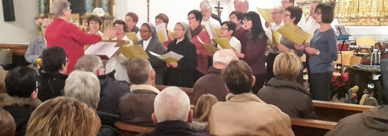 Concert de Noël de Ste-Cécile de Montignez-Damphreux-Lugnez et de la fanfare de Boncourt, Montignez, 18 décembre 2016 