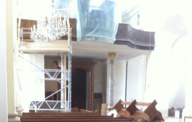 Sur le chantier de Saint-Marcel - août 2014