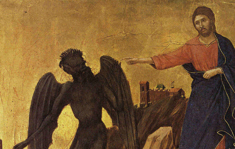 Evangile de dimanche: la colombe, le satan et les anges.