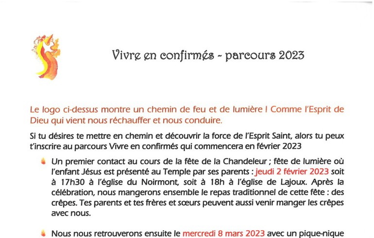 Parcours de la Confirmation