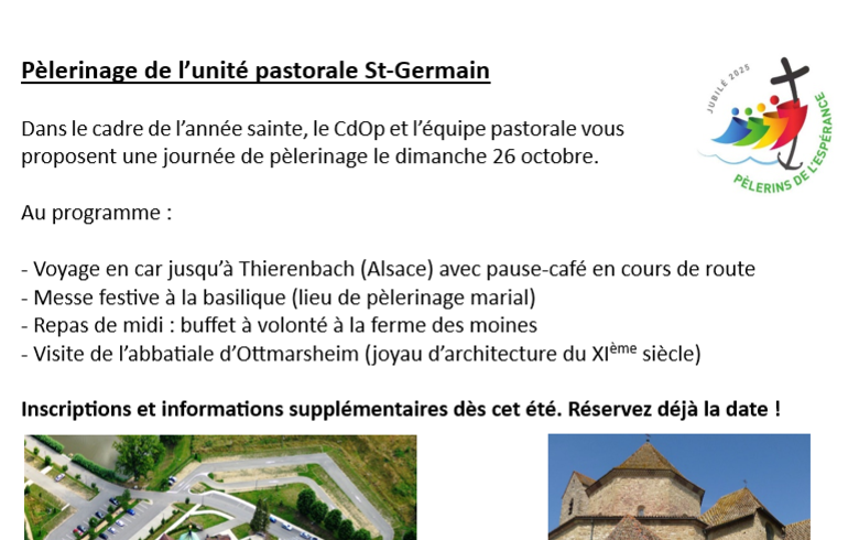Pèlerinage de l'unité pastorale St-Germain