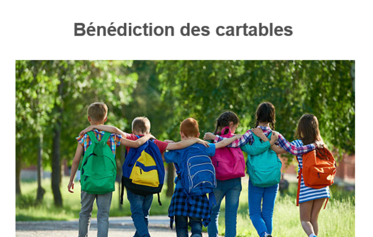 Bénédiction des cartables
